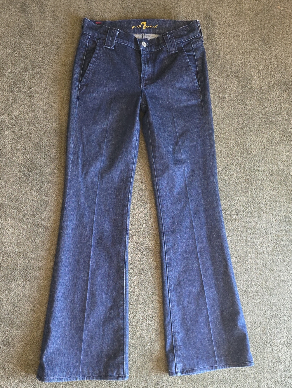 7 For All Mankind Dark Blue Flare Jeans